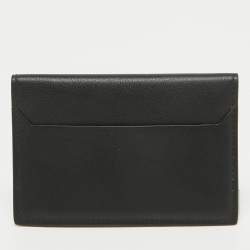 Pre Owned Cartier Black Leather Must de Cartier Card Holder