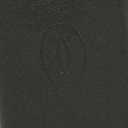 Pre Owned Cartier Black Leather Must de Cartier Card Holder