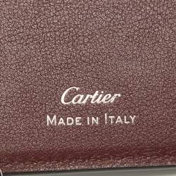 Pre Owned Cartier Black Leather Must de Cartier Card Holder