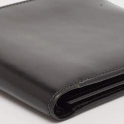 Pre Owned Cartier Black Leather Must De Cartier Bifold Wallet