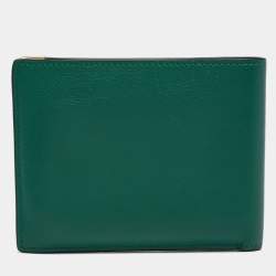 Cartier Green Leather Must De Cartier 6CC Bifold Wallet