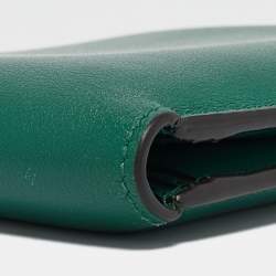Cartier Green Leather Must De Cartier 6CC Bifold Wallet