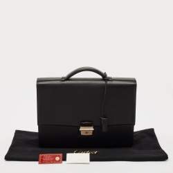 Cartier Black Leather Pasha Briefcase