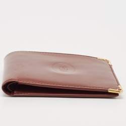 Cartier Brown Leather Must De Cartier 6CC Bifold Wallet