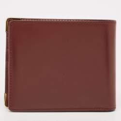 Cartier Brown Leather Must De Cartier 6CC Bifold Wallet