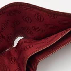 Cartier Brown Leather Must De Cartier 6CC Bifold Wallet