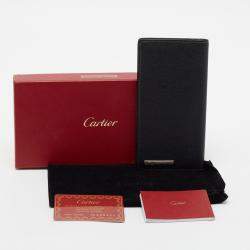 Cartier Black Leather Must de Cartier Long Wallet