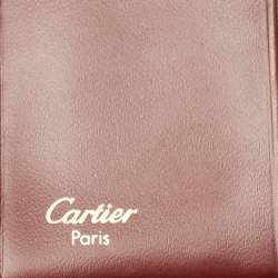 Cartier Burgundy Leather Must de Cartier Bifold Wallet