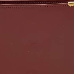 Cartier Burgundy Leather Must de Cartier Bifold Wallet