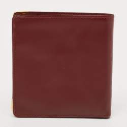 Cartier Burgundy Leather Must de Cartier Bifold Wallet 