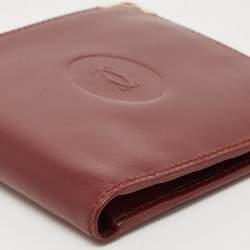 Cartier Burgundy Leather Must de Cartier Bifold Wallet 