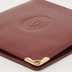 Cartier Burgundy Leather Must de Cartier Bifold Wallet 
