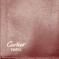 Cartier Burgundy Leather Must de Cartier Bifold Wallet 