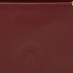 Cartier Burgundy Leather Must de Cartier Bifold Wallet 