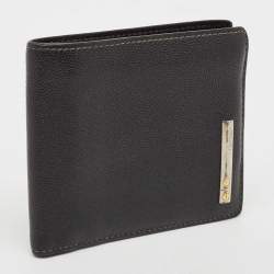 Cartier Black Leather Santos De Cartier Bifold Wallet