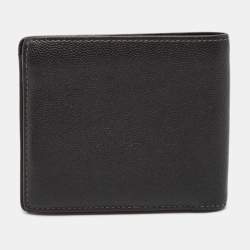 Cartier Black Leather Santos De Cartier Bifold Wallet
