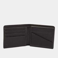 Cartier Black Leather Santos de Cartier Bifold Wallet