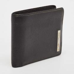 Cartier Black Leather Santos de Cartier Bifold Wallet