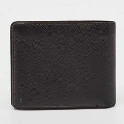 Cartier Black Leather Santos de Cartier Bifold Wallet