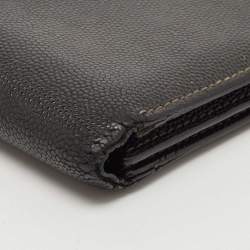 Cartier Black Leather Santos de Cartier Bifold Wallet