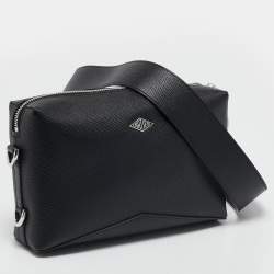 Cartier Black Leather Losange Crossbody Bag