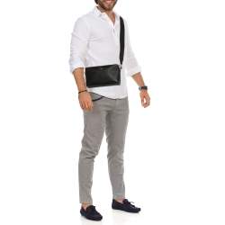Cartier Black Leather Losange Crossbody Bag