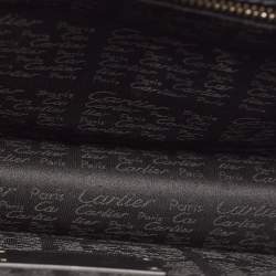 Pre Owned Cartier Black Leather Pasha Wristlet Clutch
