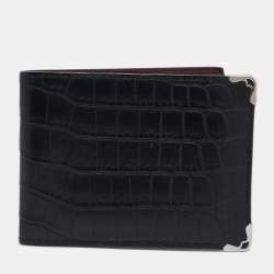 Cartier Black Alligator Leather Must de Cartier Bifold Wallet