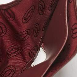 Cartier Burgundy Leather Must de Cartier 6CC Bifold Wallet