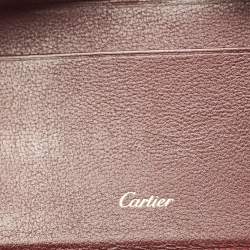 Cartier Burgundy Leather Le Must De Cartier Bifold Wallet