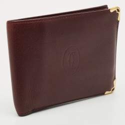 Cartier Burgundy Leather Le Must De Cartier Bifold Wallet