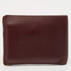 Cartier Burgundy Leather Le Must De Cartier Bifold Wallet