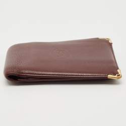 Cartier Burgundy Leather Le Must De Cartier Bifold Wallet