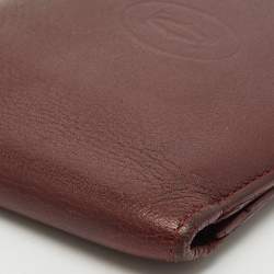 Cartier Burgundy Leather Le Must De Cartier Bifold Wallet