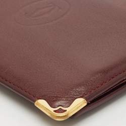 Cartier Burgundy Leather Le Must De Cartier Bifold Wallet
