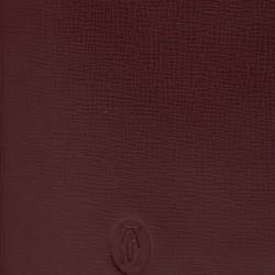 Cartier Burgundy Leather Must de Cartier Long Wallet