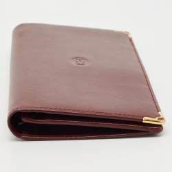 Cartier Burgundy Leather Must de Cartier Long Wallet