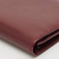 Cartier Burgundy Leather Must de Cartier Long Wallet
