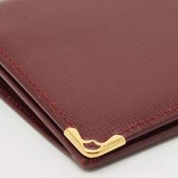 Cartier Burgundy Leather Must de Cartier Long Wallet