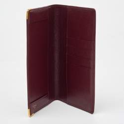 Cartier Burgundy Leather Must de Cartier Card Holder