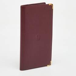 Cartier Burgundy Leather Must de Cartier Card Holder