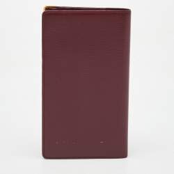 Cartier Burgundy Leather Must de Cartier Card Holder