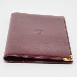 Cartier Burgundy Leather Must de Cartier Card Holder