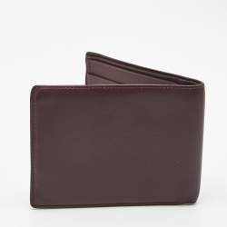 Pre Owned Cartier Burgundy Leather Must de Cartier 6CC Bifold Wallet
