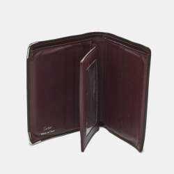 Pre Owned Cartier Black Leather Must de Cartier Bifold Wallet