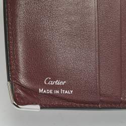 Pre Owned Cartier Black Leather Must de Cartier Bifold Wallet