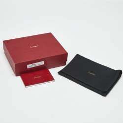 Pre Owned Cartier Black Leather Must de Cartier Bifold Wallet