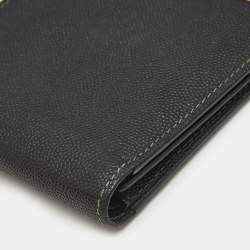Pre Owned Cartier Black Leather Santos de Cartier Bifold Wallet