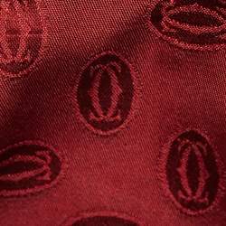 Pre Owned Cartier Burgundy Leather Must de Cartier Pouch