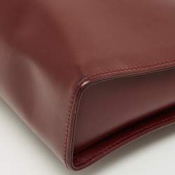 Pre Owned Cartier Burgundy Leather Must de Cartier Pouch